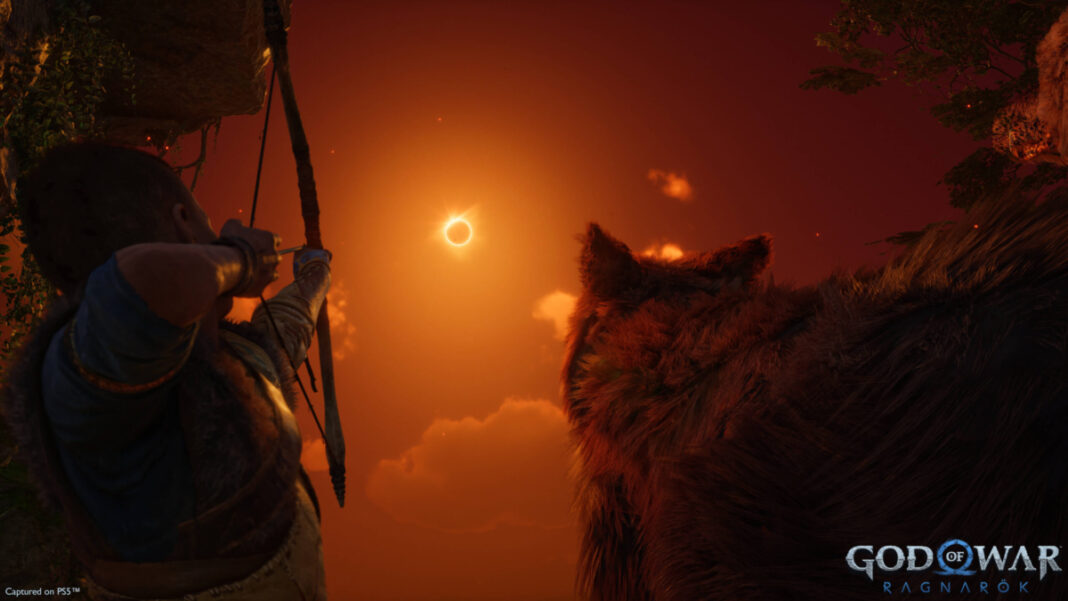 Sun and moon God Of War Ragnarok