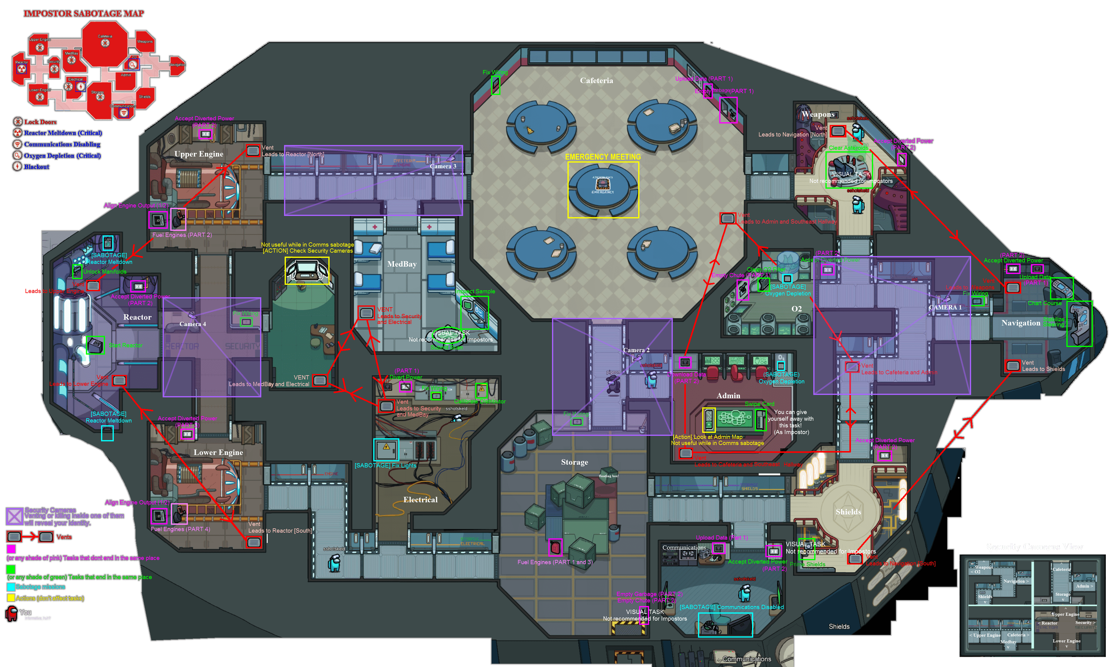 Among Us Imposter Vents Map